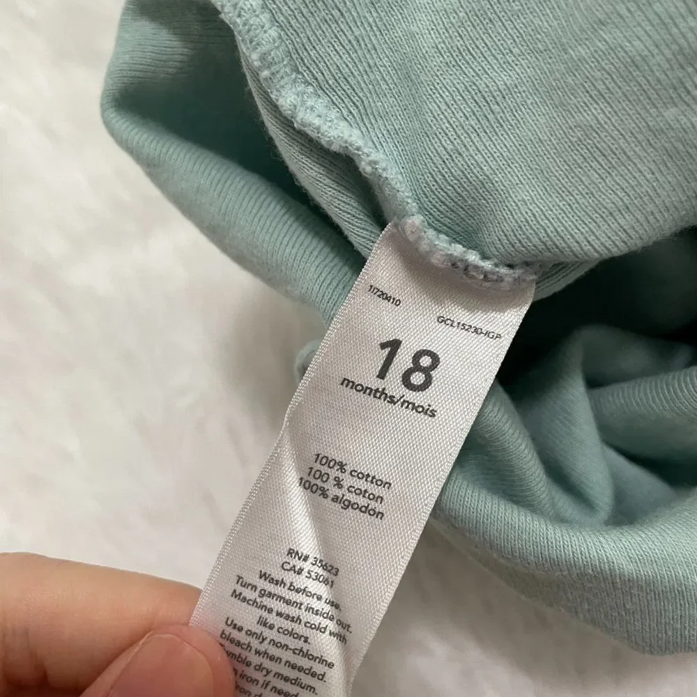 3/$10 Baby Carter's Green Long Sleeve One Piece Size 18 Months